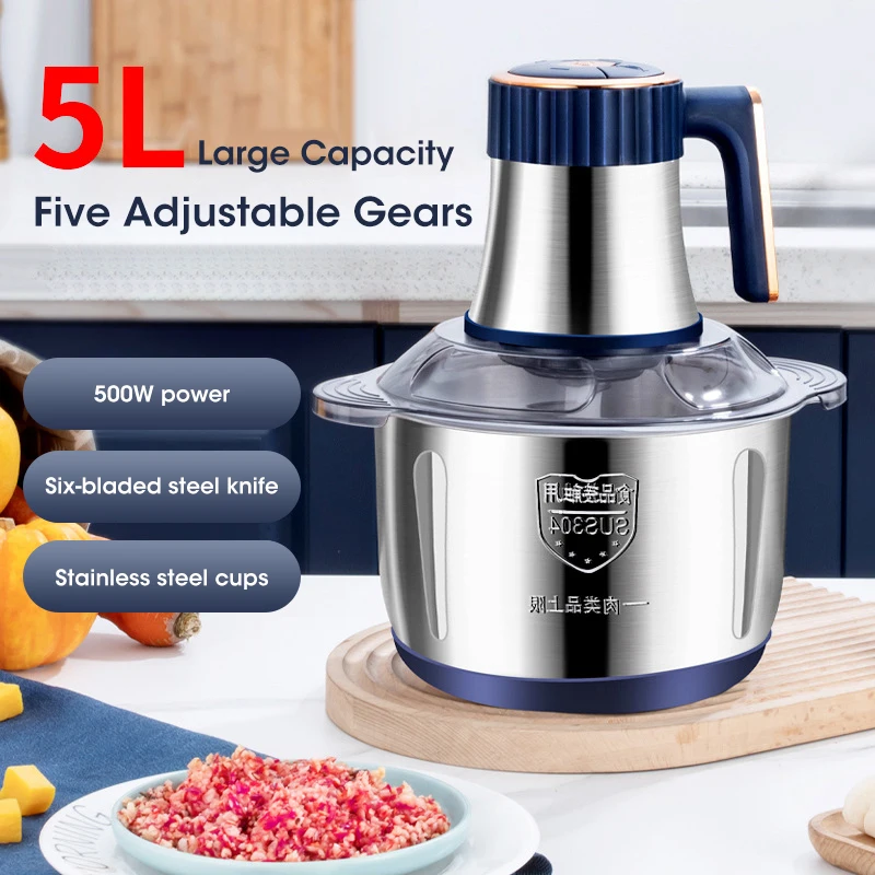 Baby Food Chopper - Moedores de Carne Elétricos de 5L