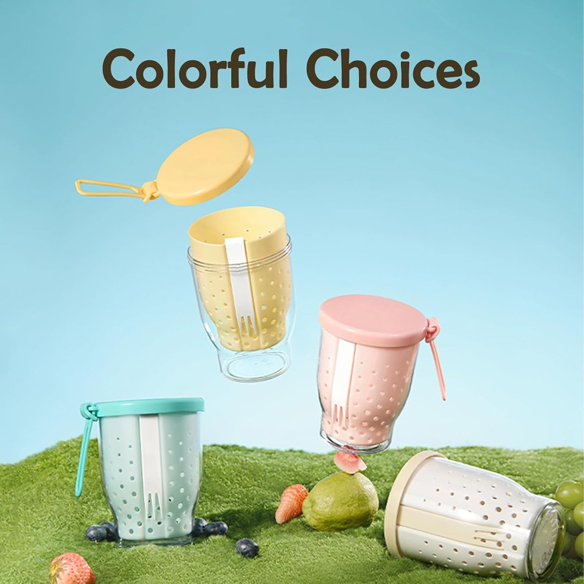 Snack Container Travel - Copos de frutas de viagem de