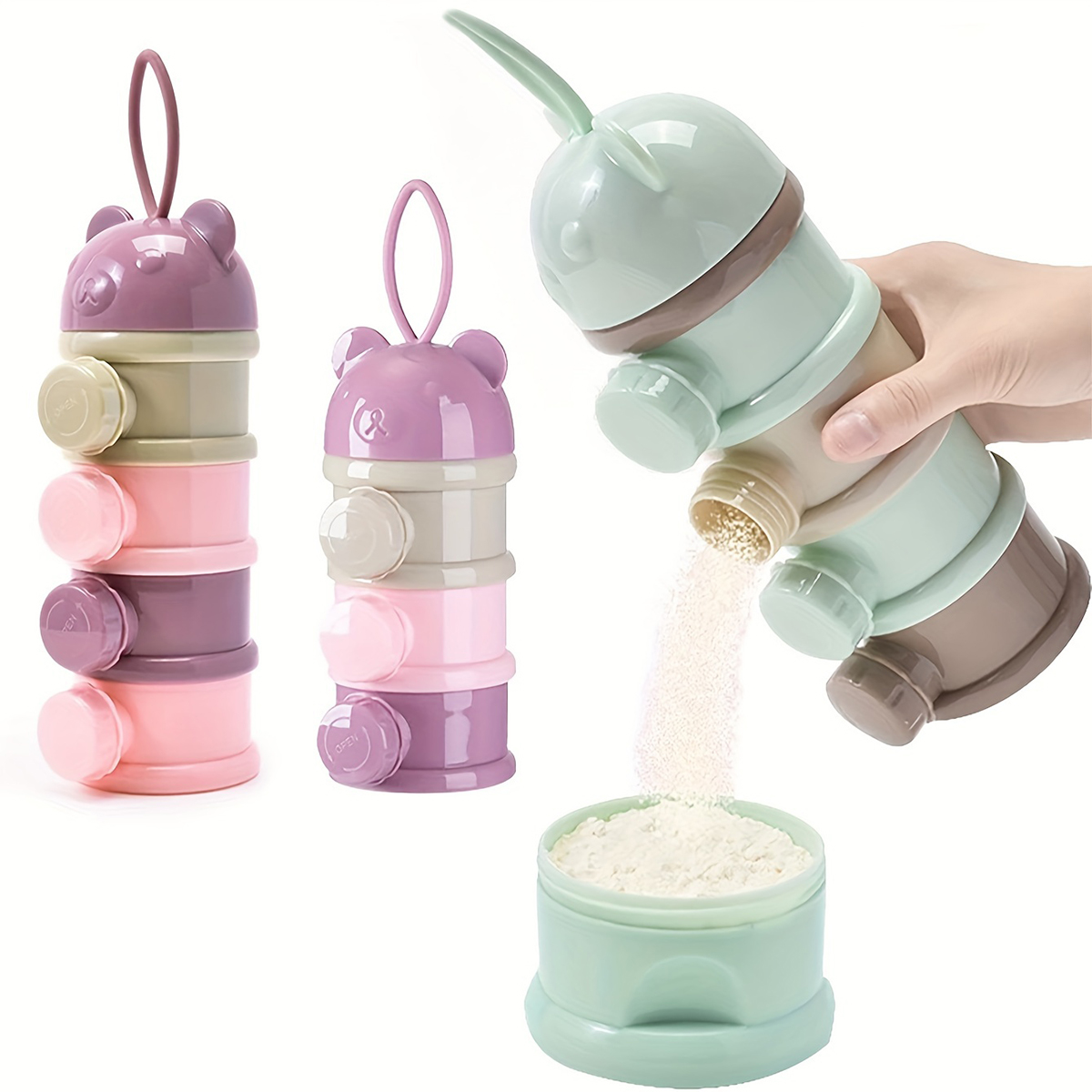Snack Container Travel - Recipiente de leite em pó para