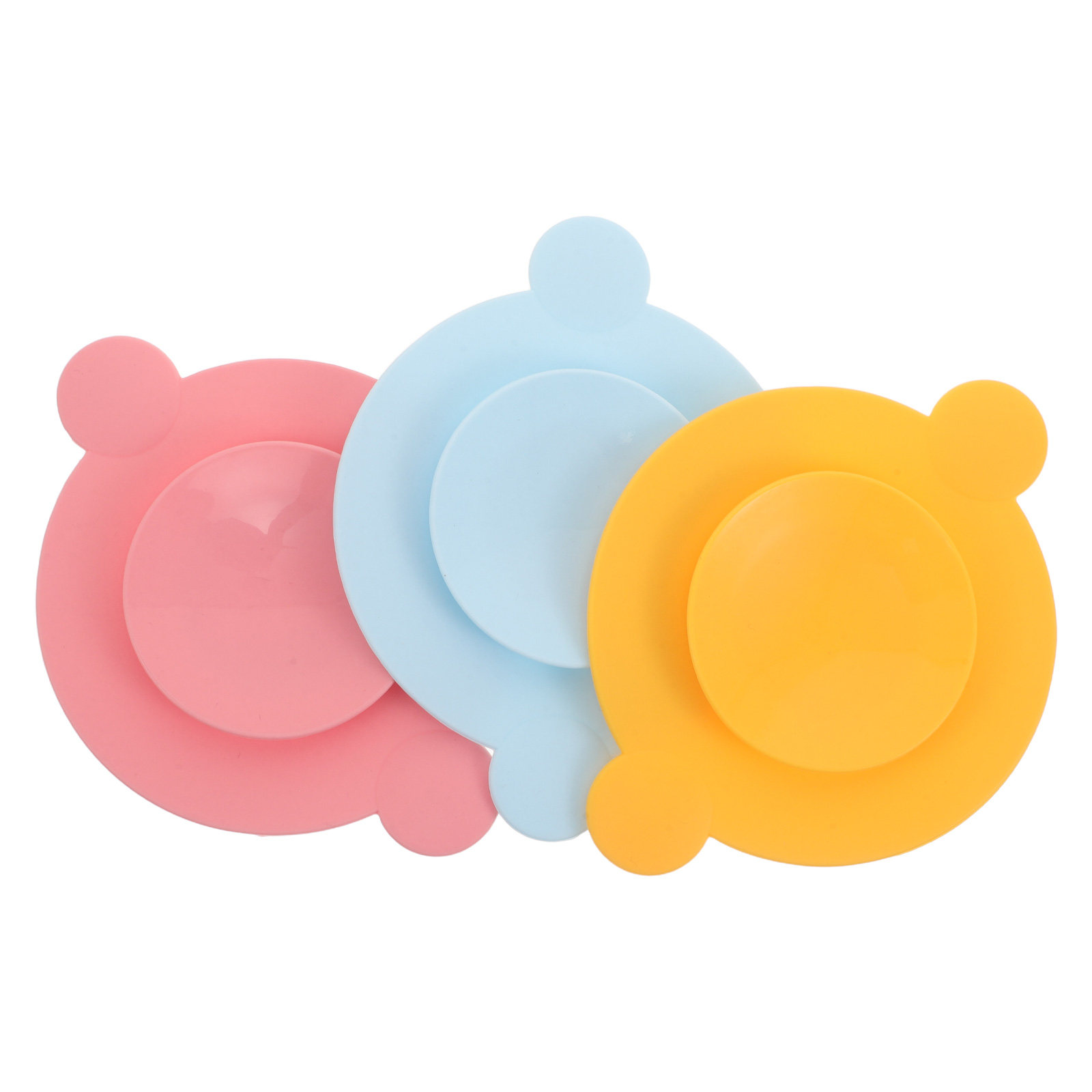 Plate Suction Toddler - 3 Peças de Suportes de Silicone