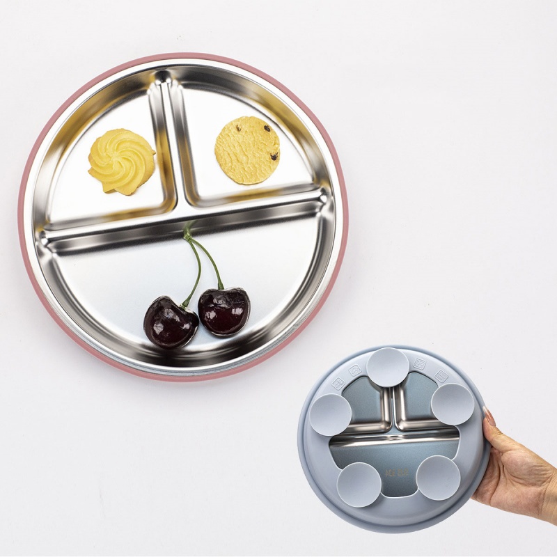 Plate Suction Toddler - 2 Pratos de Aço Inoxidável para