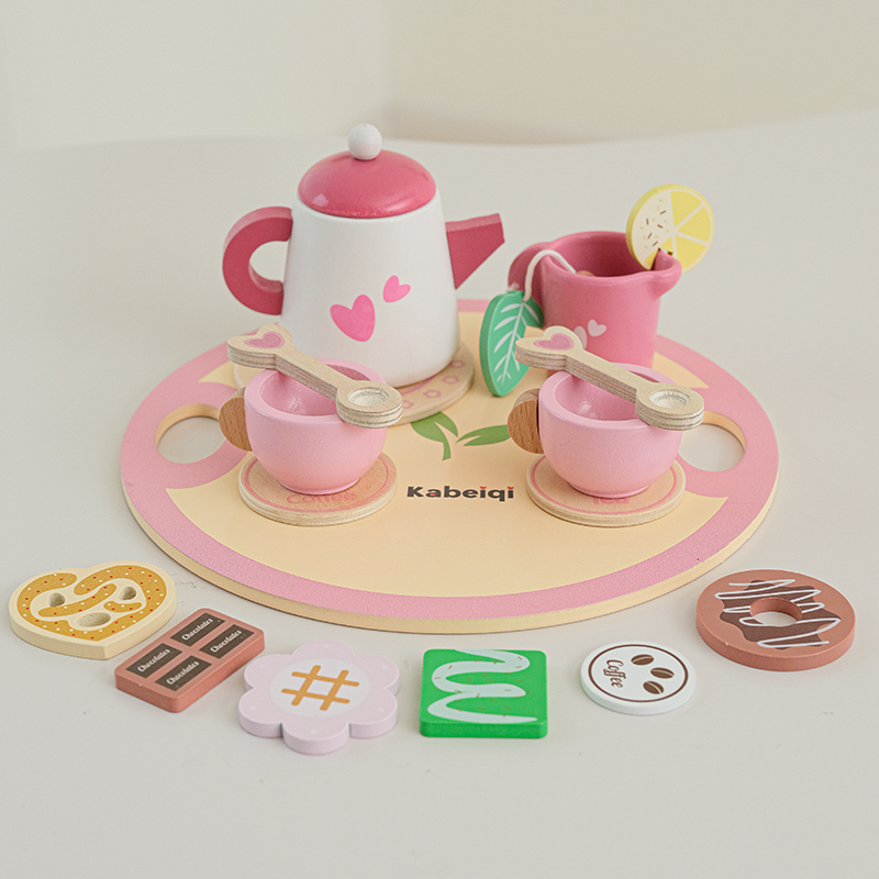 Baby Food Under 1 Year - Conjunto de chá de madeira para
