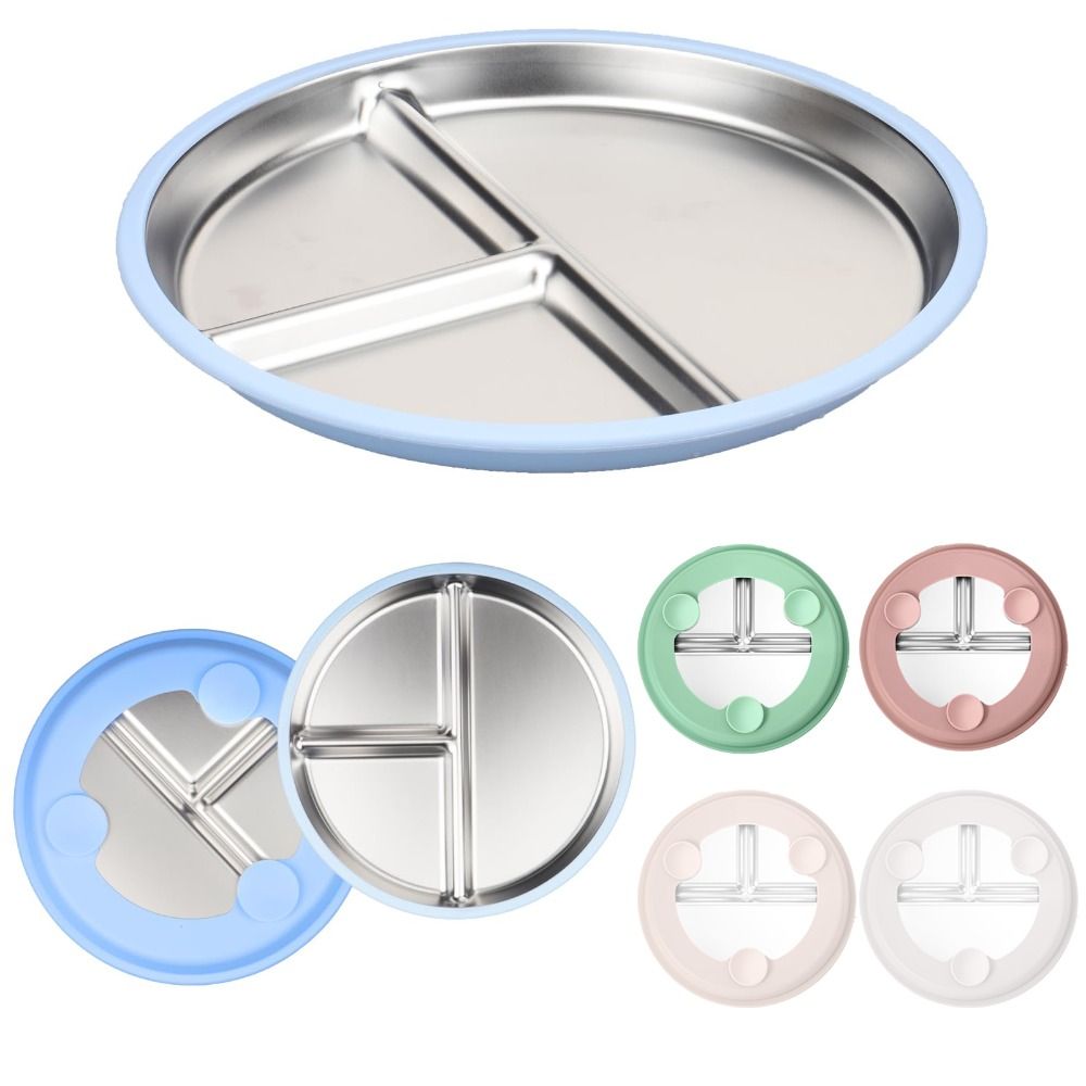 Plate Suction Toddler - Placa infantil de aço inoxidável com