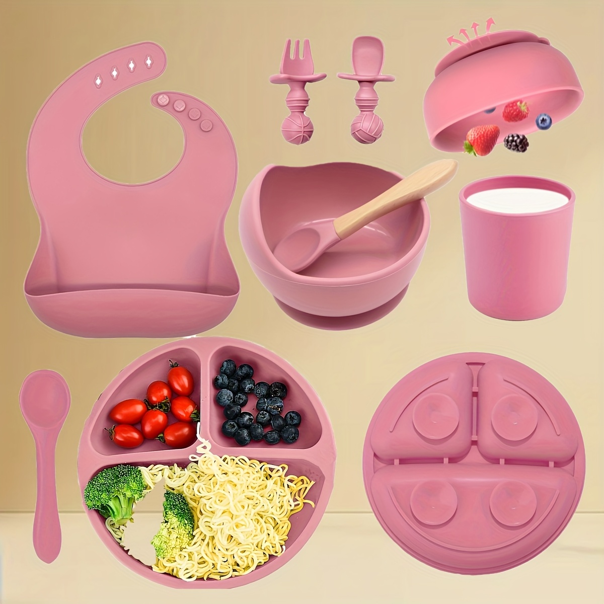 Plate Suction Toddler - Conjunto de Alimentação para Bebês de