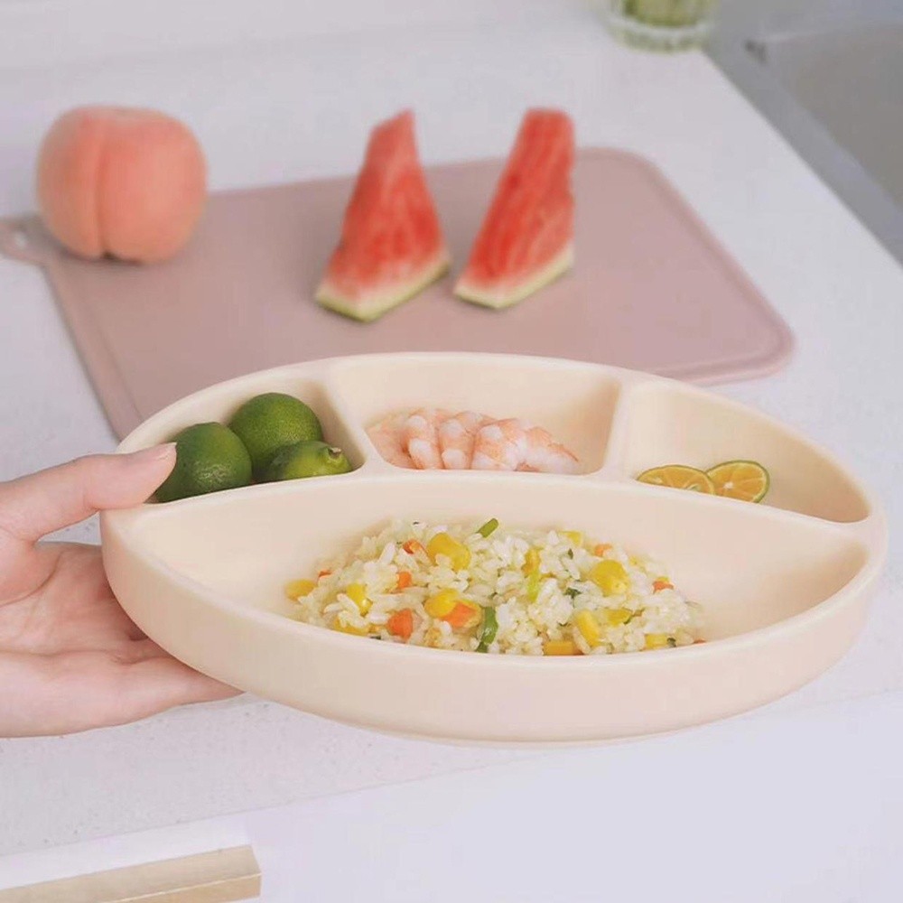 Plate Suction Toddler - Prato dividido de silicone antiderrapante, sem