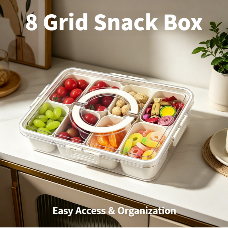 Caixa de Lanches com 8 Compart - Snack Container Travel avaliação e preço