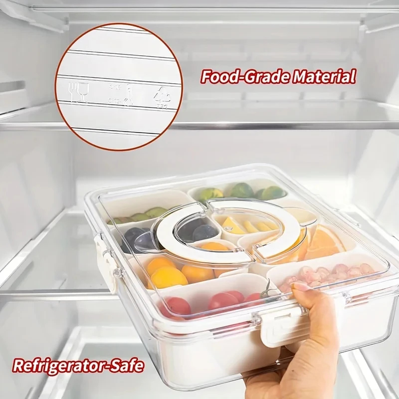 Caixa de Lanches com 8 Compart - Snack Container Travel avaliação e preço