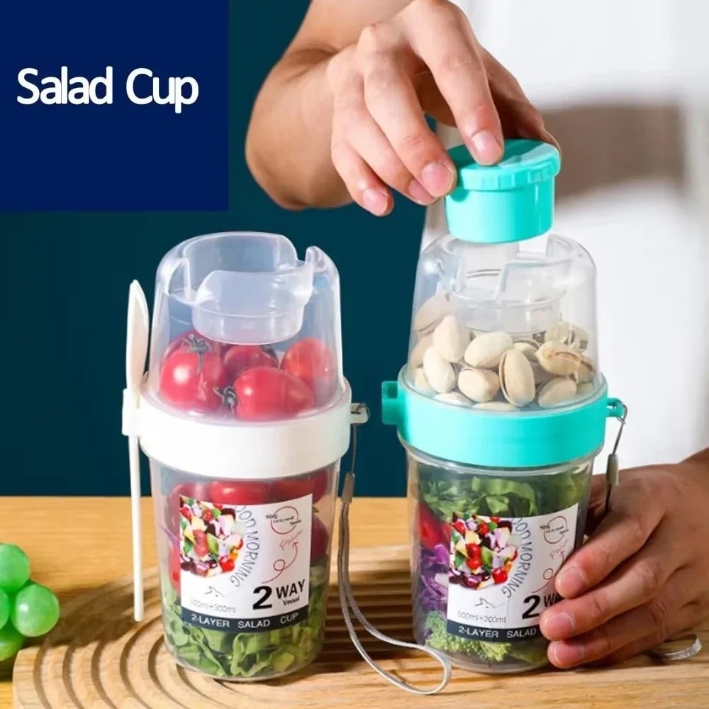 Copo de salada portátil copo d - Snack Container Travel avaliação e preço