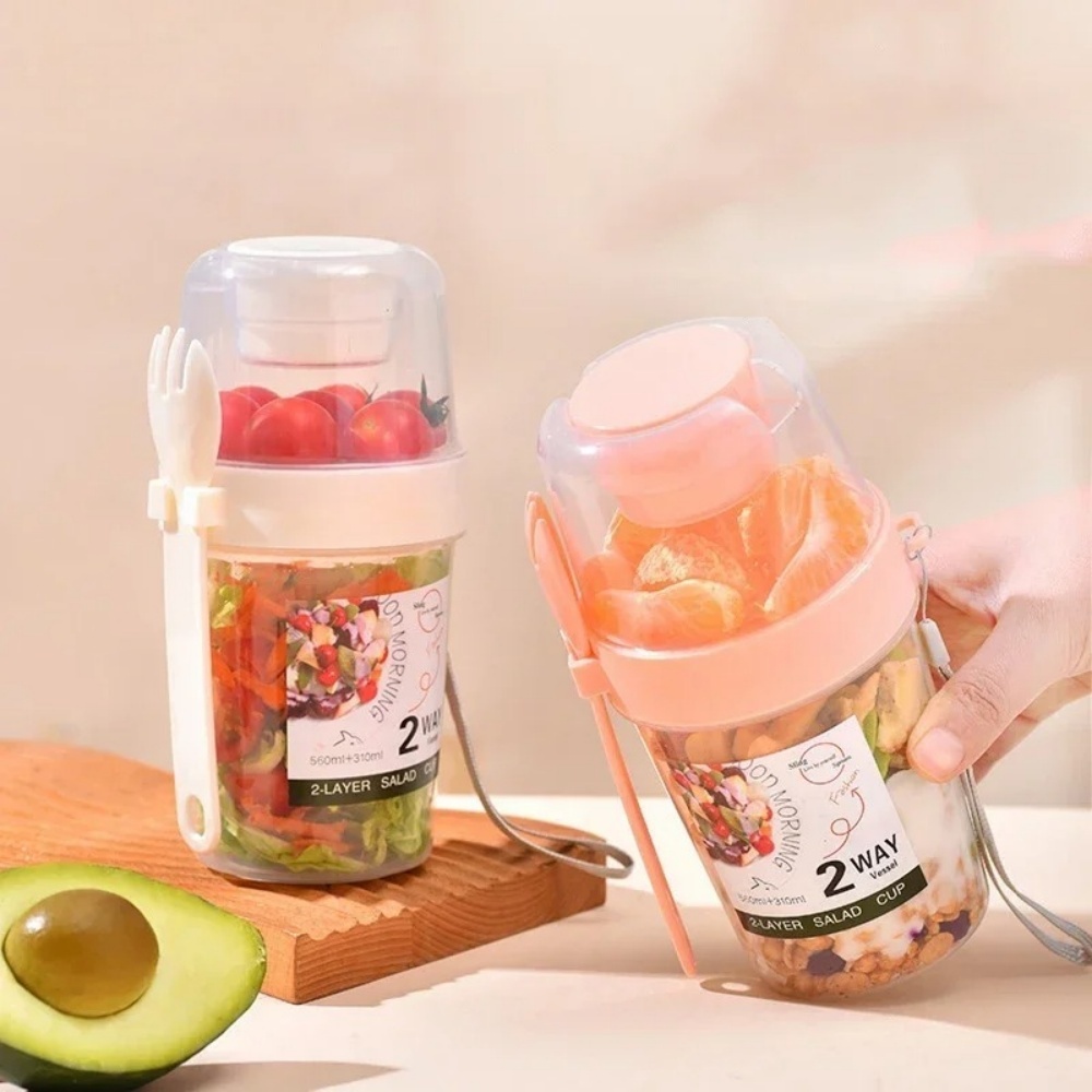 Copo de salada portátil copo d - Snack Container Travel avaliação e preço