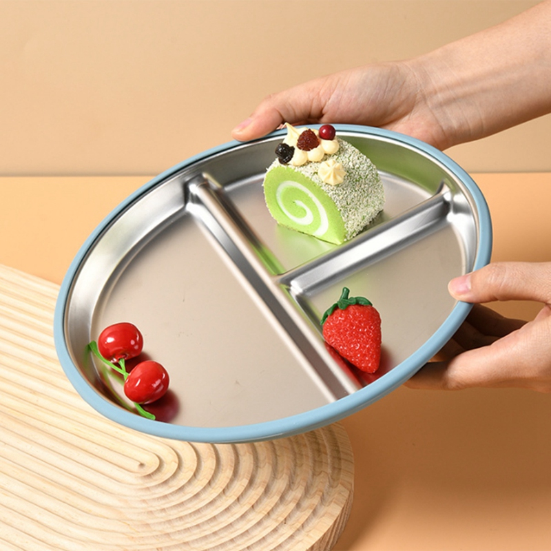 2 Pratos de Aço Inoxidável par - Plate Suction Toddler avaliação e preço