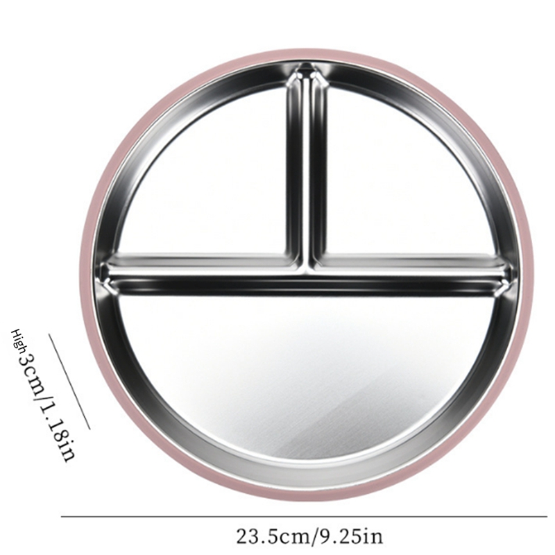 2 Pratos de Aço Inoxidável par - Plate Suction Toddler avaliação e preço