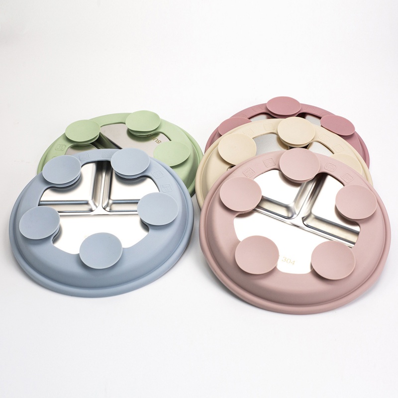2 Pratos de Aço Inoxidável par - Plate Suction Toddler avaliação e preço