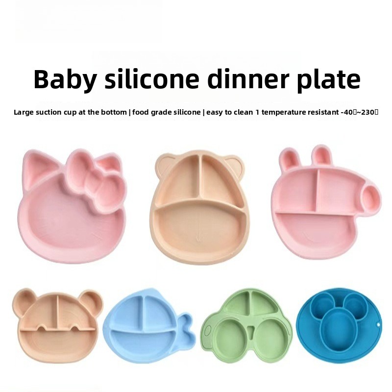 Prato de silicone com divisóri - Plate Suction Toddler avaliação e preço