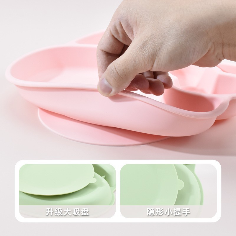 Prato de silicone com divisóri - Plate Suction Toddler avaliação e preço