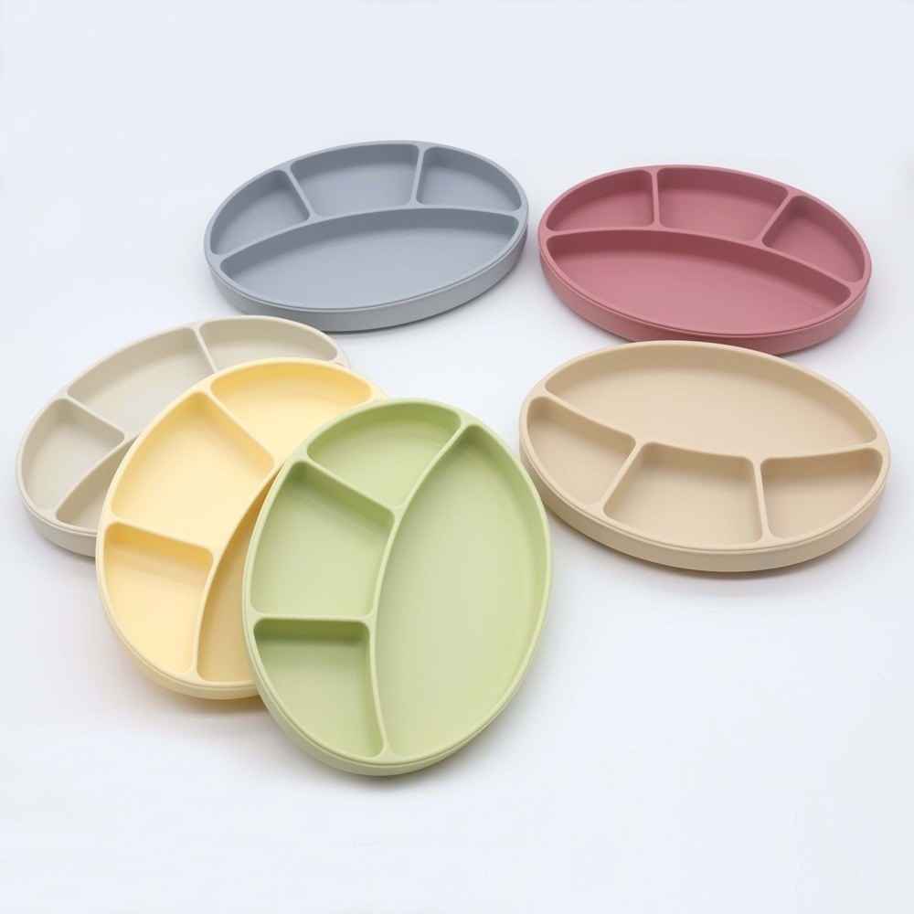 Prato dividido de silicone ant - Plate Suction Toddler avaliação e preço