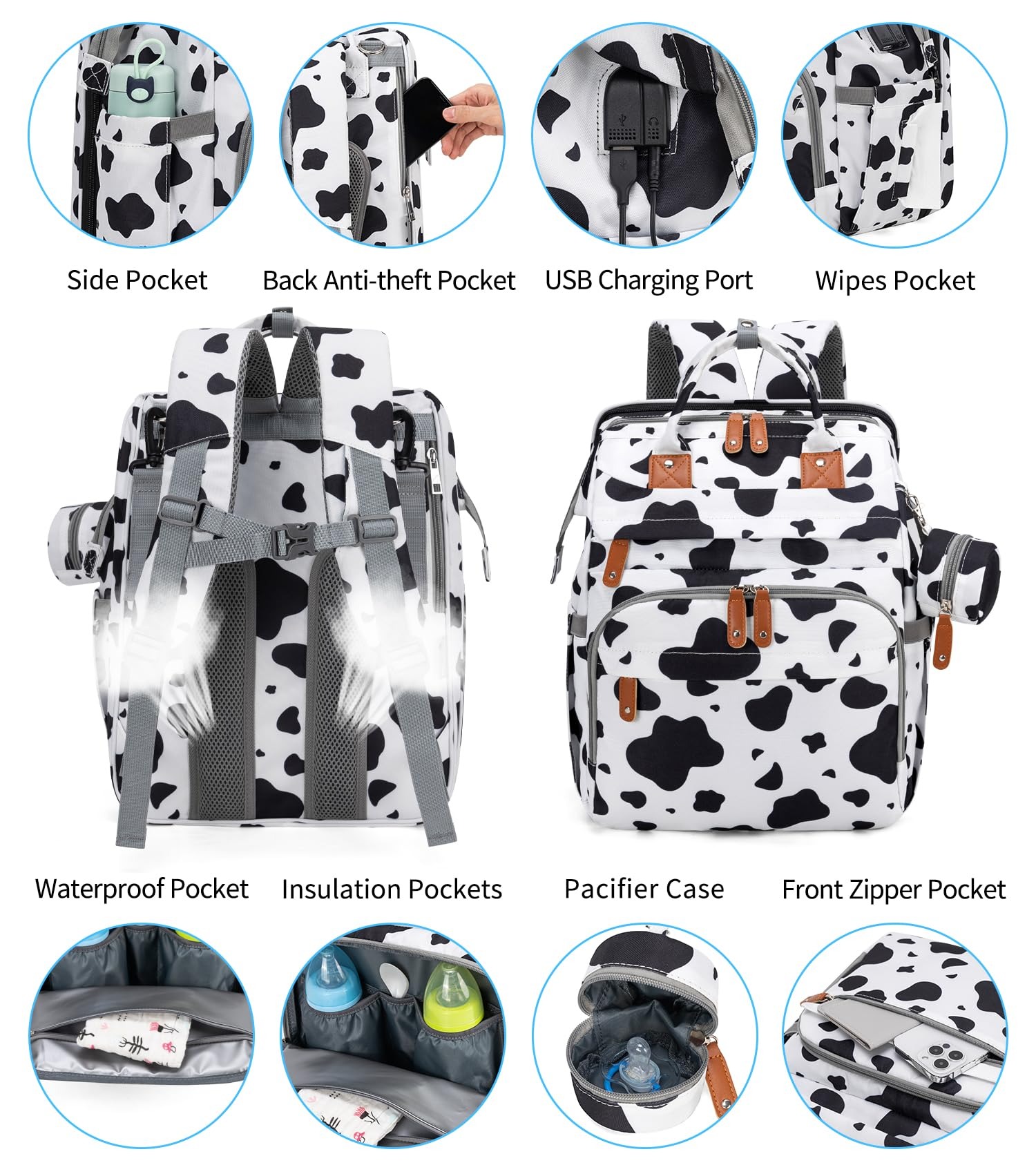 Mochila de Fraldas KABAQOO com - Baby Puree Pouch avaliação e preço