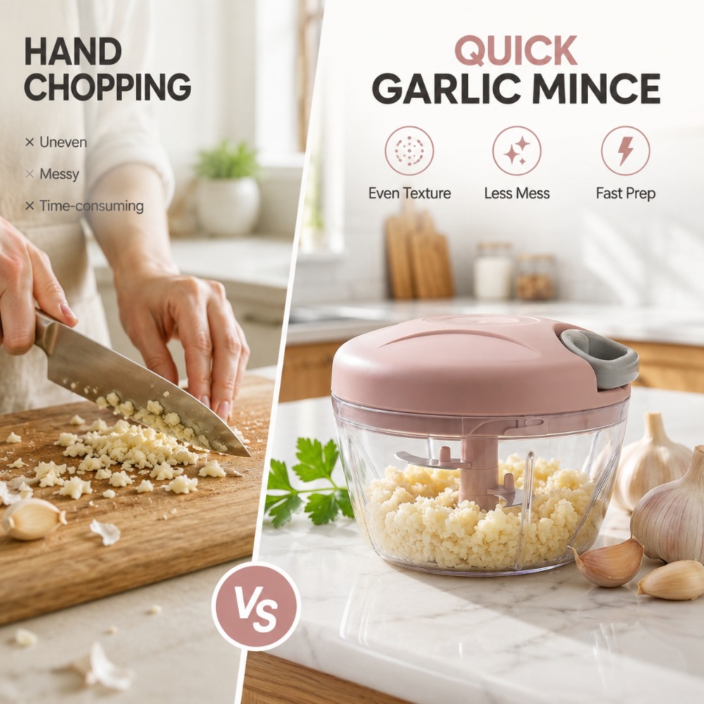 Picador de Alho Manual com Cor - Baby Food Chopper avaliação e preço