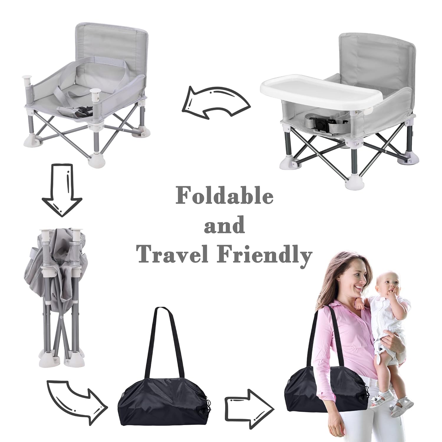 Cadeira dobrável para acampame - Baby Food Eating Chair avaliação e preço