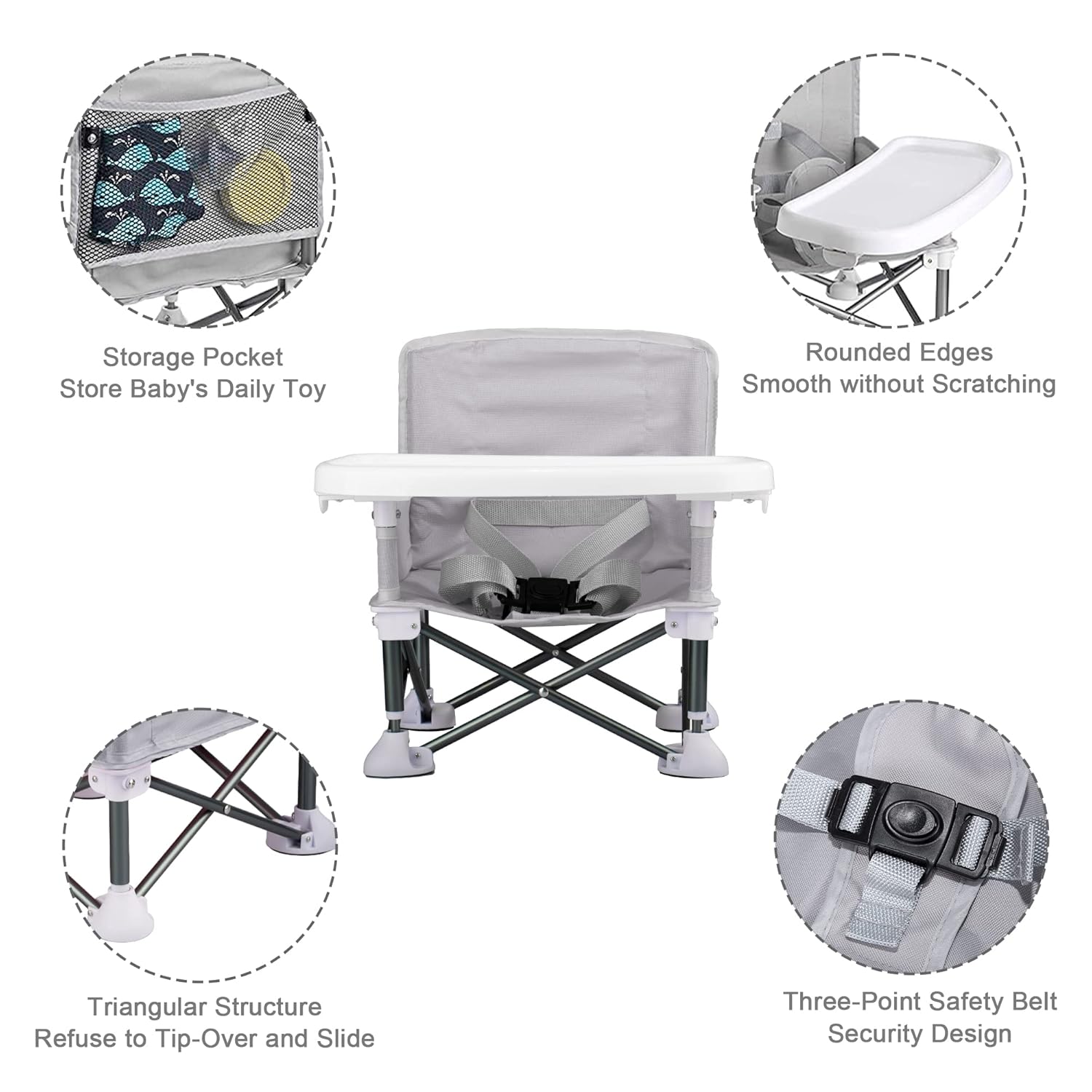 Cadeira dobrável para acampame - Baby Food Eating Chair avaliação e preço
